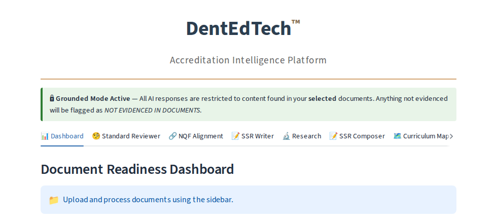 Screenshot of Accreditation Intelligence (NCAAA)